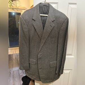 Polo Gray Herringbone Tweed Blazer